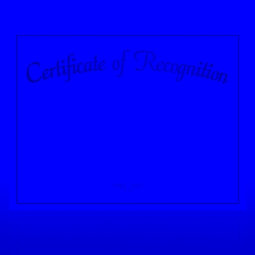 Foil Certificate Paper Certificate of Recognition Cream Baudville