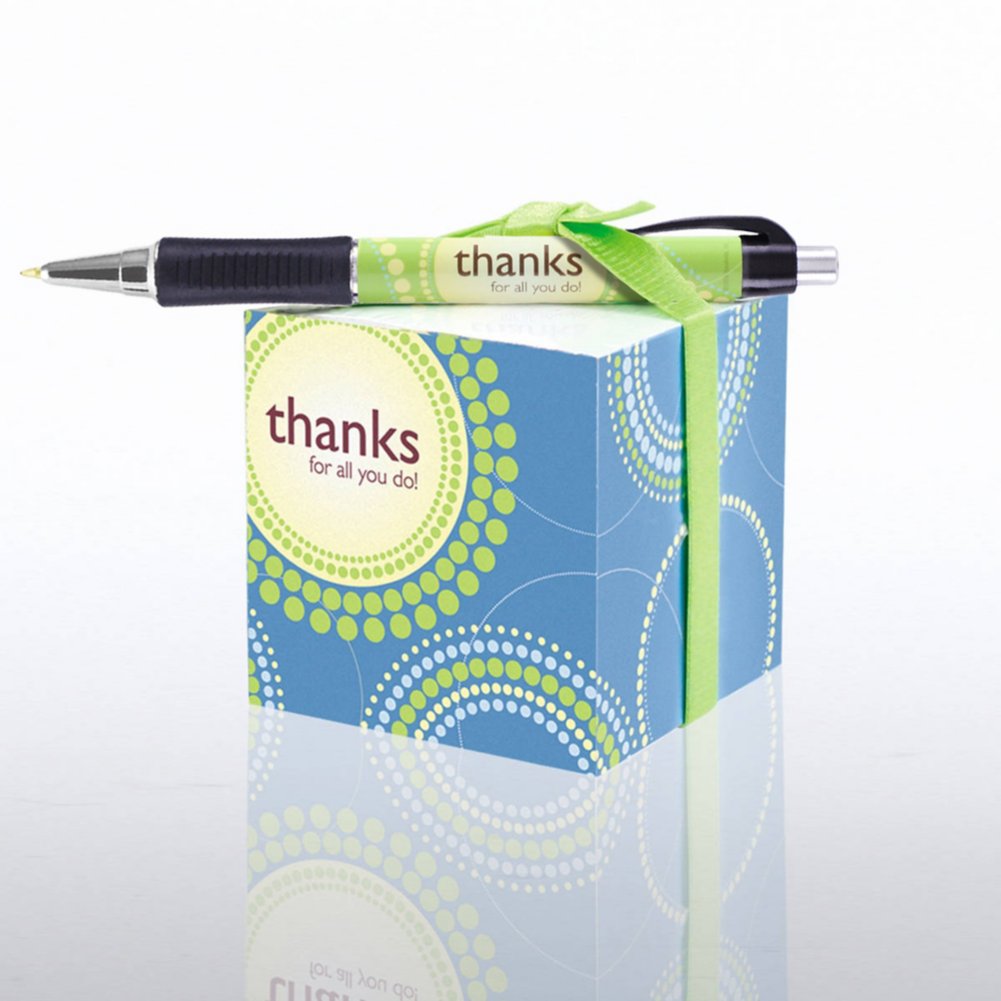 View larger image of Note Cube & Pen Gift Set - Thanks for All You Do!