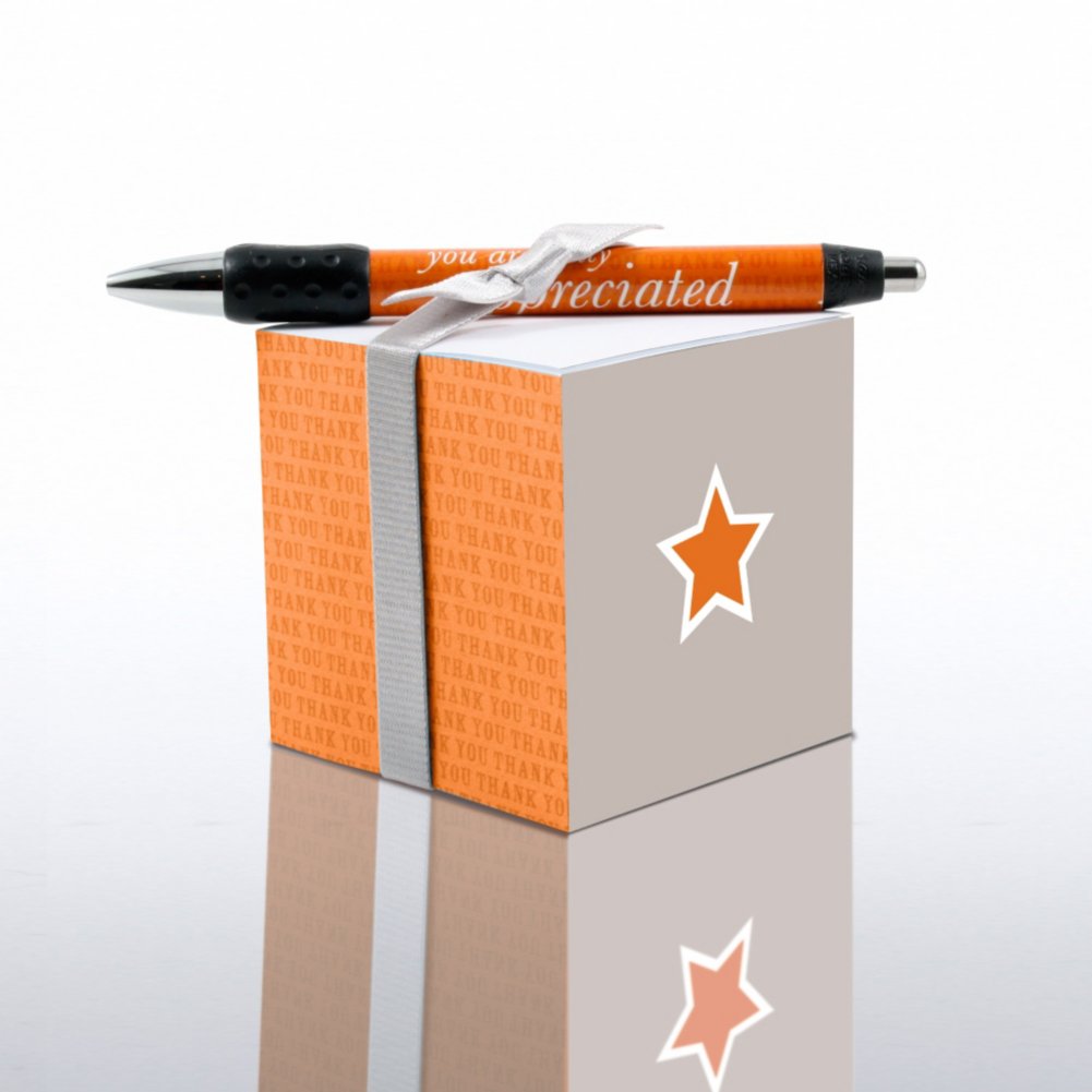 Note Cube & Pen Gift Set - You are Truly Appreciated