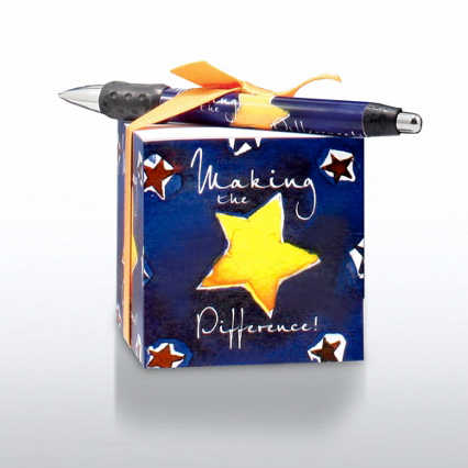 Note Cube & Pen Gift Set - Making the Difference