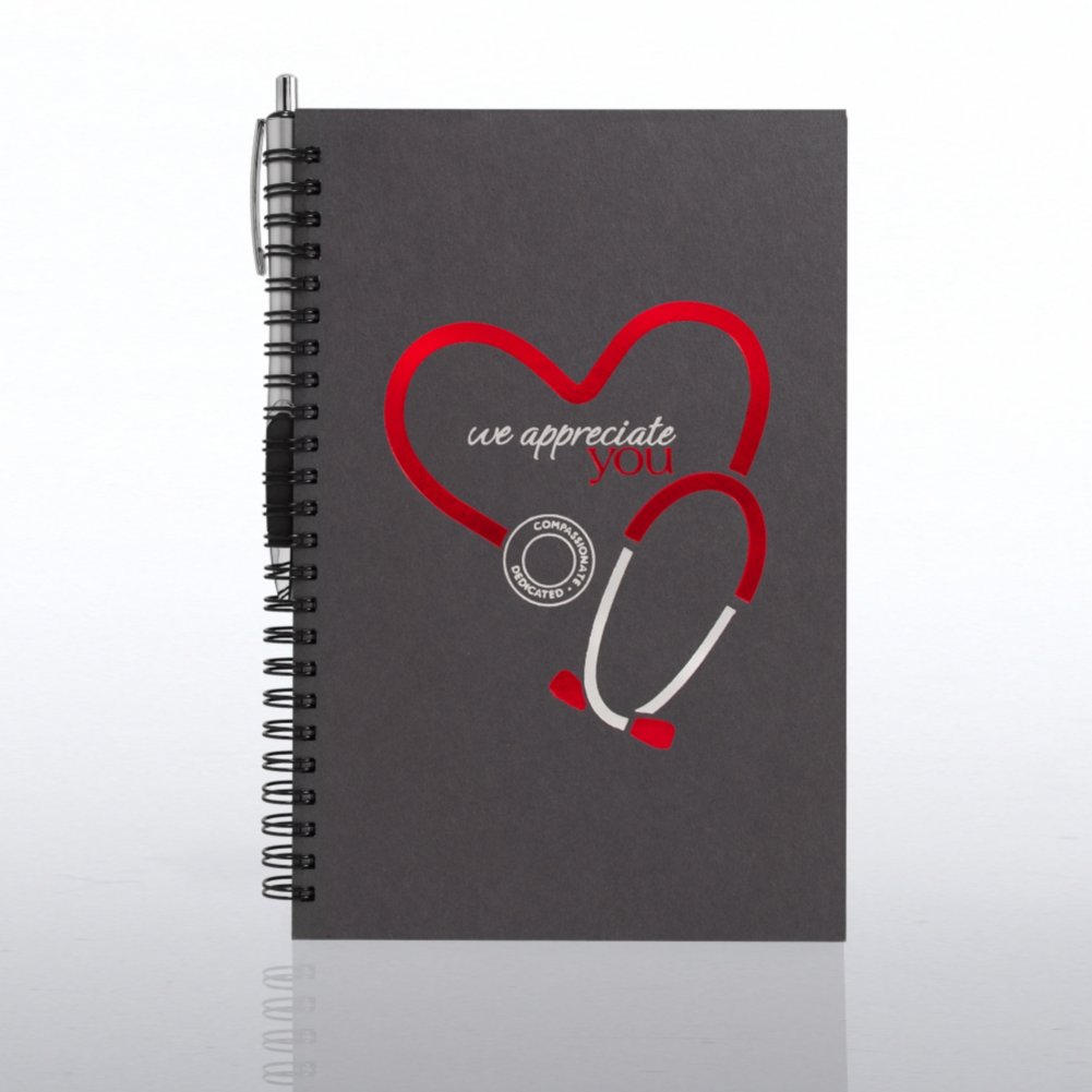Foil-Stamped Journal & Pen Gift Set - Stethoscope