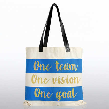 Metallic Tote Bag - One Team. One Vision. One Goal