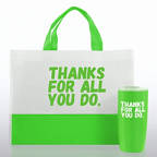 View larger image of Tumbler and Tote Value Gift Set - Thanks For All You Do