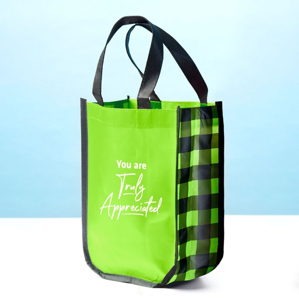 Buffalo Check Tote Bag - You Are Truly Appreciated