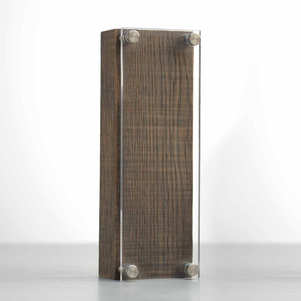 Rustic Praise Wood and Acrylic Trophy Tower
