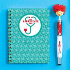 View larger image of Goofy Gal Mop Topper Pen & Mini Notebook Set - We Appreciate You