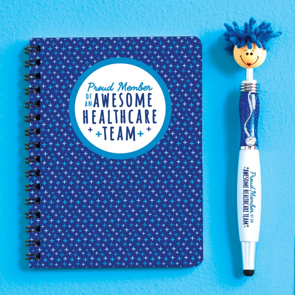 View larger image of Goofy Gal Mop Topper Pen & Mini Notebook Set - Awesome Healthcare Team