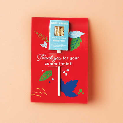 Amborella Organics Lollipop Greeting Card - Rosemary Mint