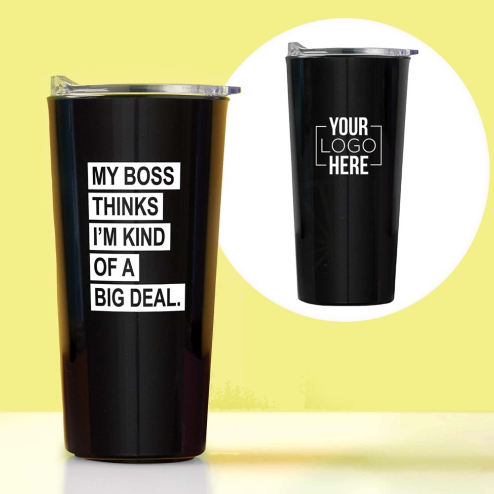 Custom: Road Trip Travel Mug - My Boss Thinks I'm A Big Deal