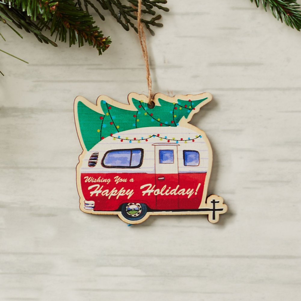 Classic Wooden Ornament - Holiday Camper