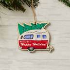 View larger image of Classic Wooden Ornament - Holiday Camper