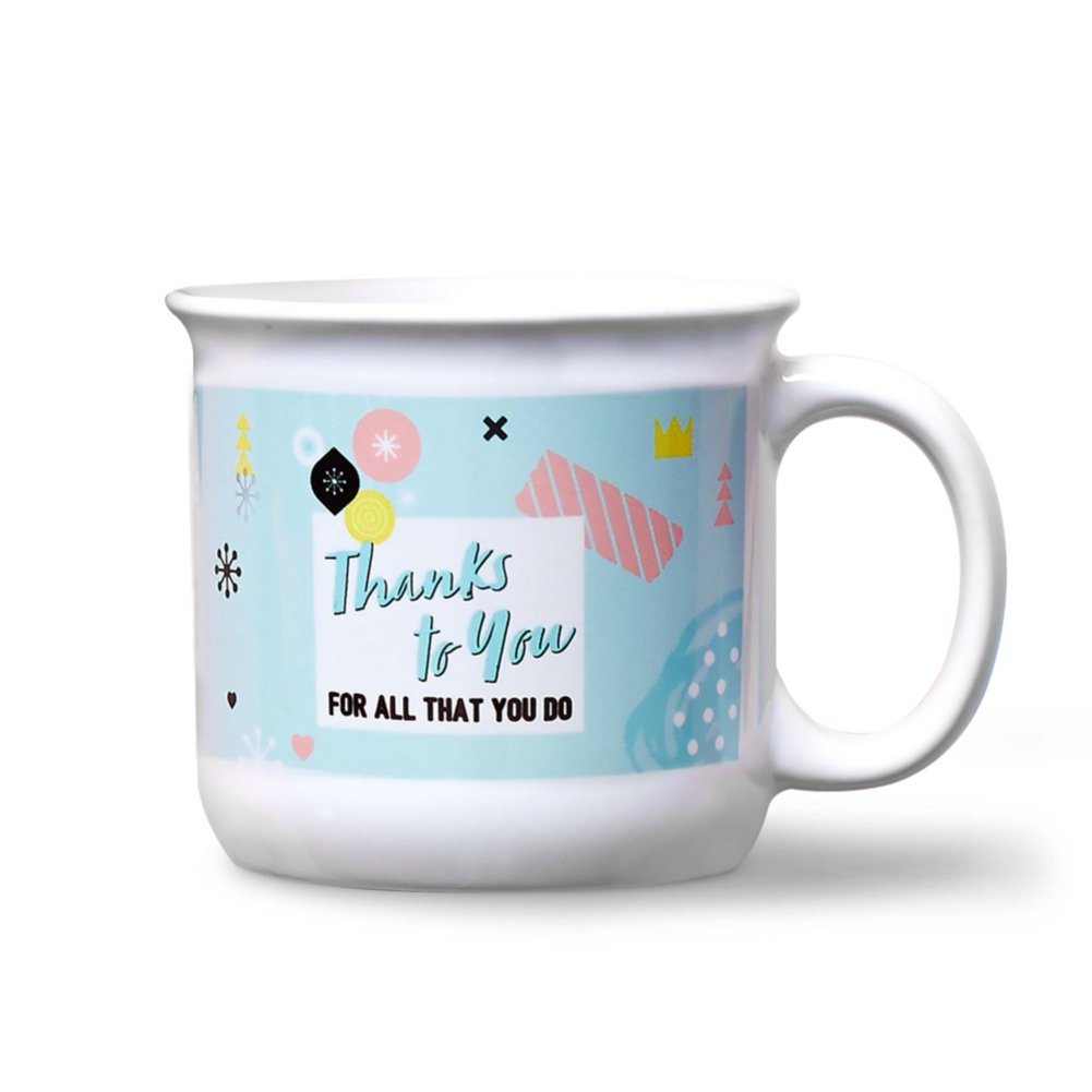 Vivid Color Camper Mug - Thanks to You for All That You Do