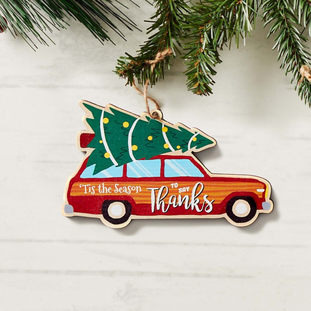 View larger image of Classic Wooden Ornament - 'Tis the Season to Say Thanks
