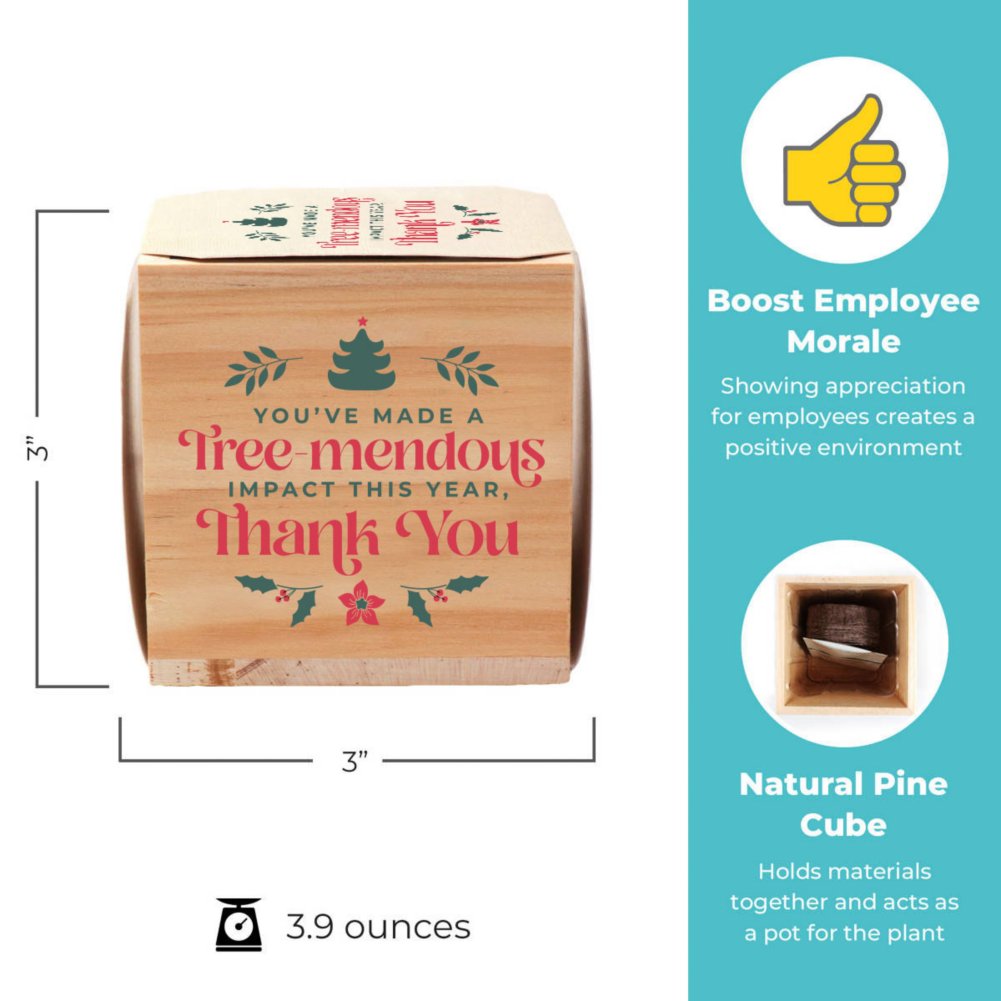 Appreciation Plant Cube - You've Made a Tree-mendous Impact