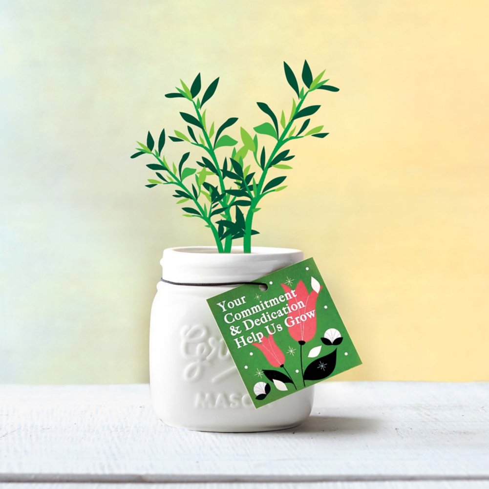 Petite Mason Jar Planter - Help Us Grow