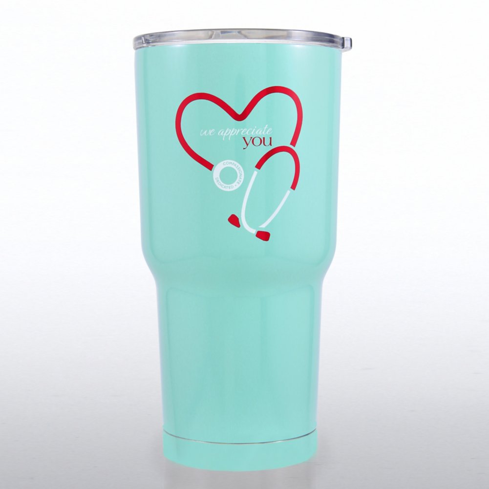 View larger image of Big Sip Stainless Steel Tumbler - Stethoscope: We Appreciate