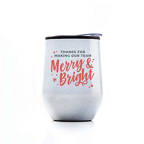 View larger image of Shimmering Wine Tumbler - Merry & Bright