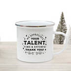 View larger image of Campfire Enamel Mug - Talent, Time & Effort