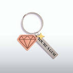 View larger image of Charming Copper Keychain - Gem