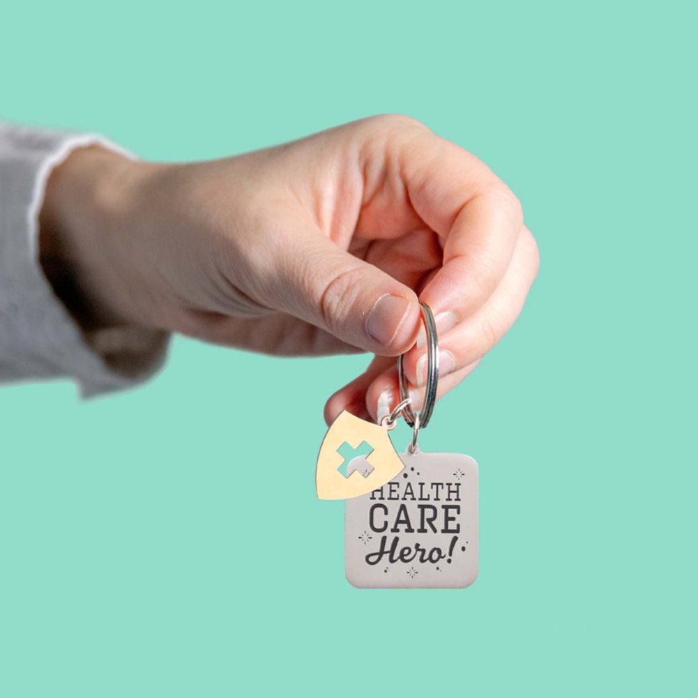 Charming Copper Keychain - Healthcare Hero