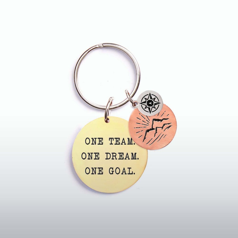 View larger image of Charming Copper Keychain - One Team