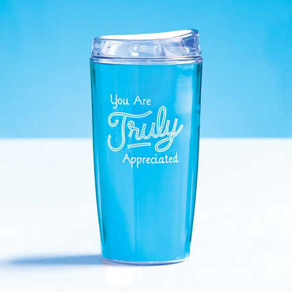 Bright Thoughts Metallic Tumbler - Truly Appreciated