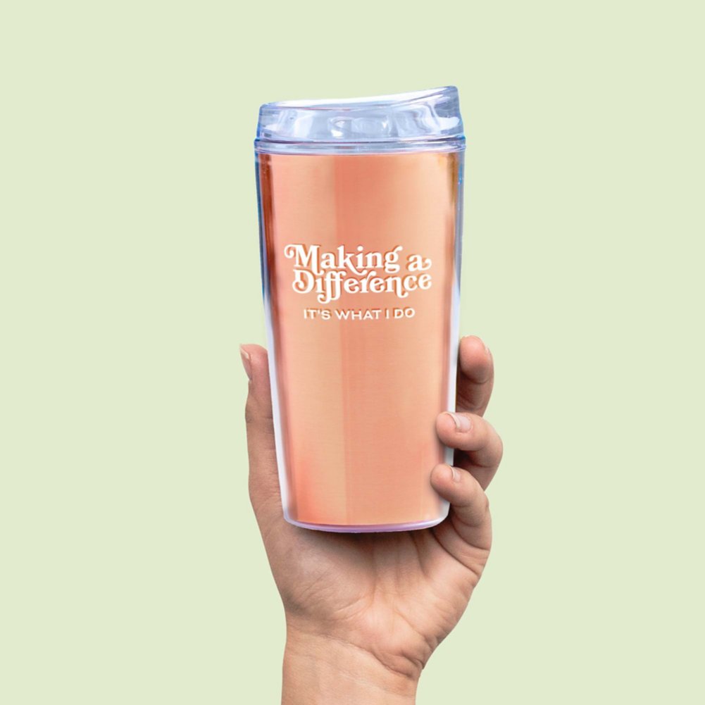 Bright Thoughts Metallic Tumbler - MAD