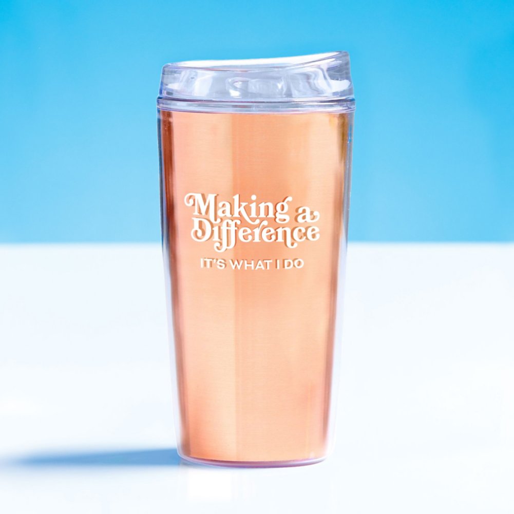 Bright Thoughts Metallic Tumbler - MAD
