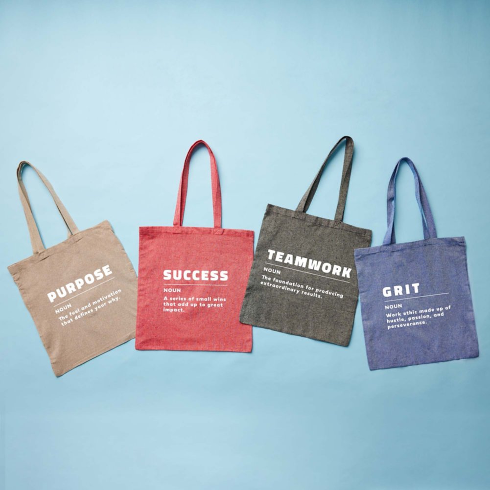 Recycled Cotton Twill Tote - Teamwork
