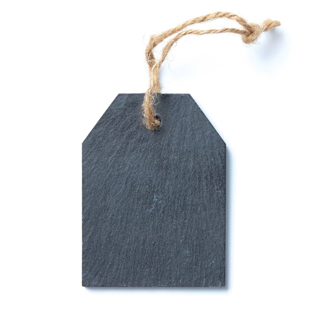 Custom: Natural Slate Stone Ornament - Tag