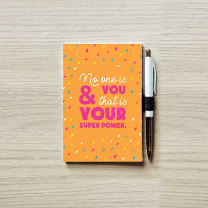 Colorific Value Journal & Pen Set- No One is You: Superpower
