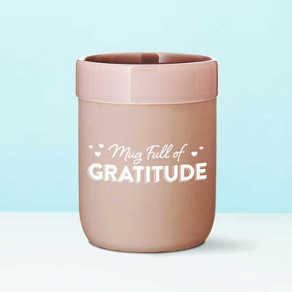 Silicone Sleeve Modern Mug- Gratitude