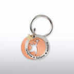 View larger image of Charming Copper Keychain - Imagine Believe Achieve