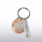View larger image of Charming Copper Keychain - Compass: Leading the Way