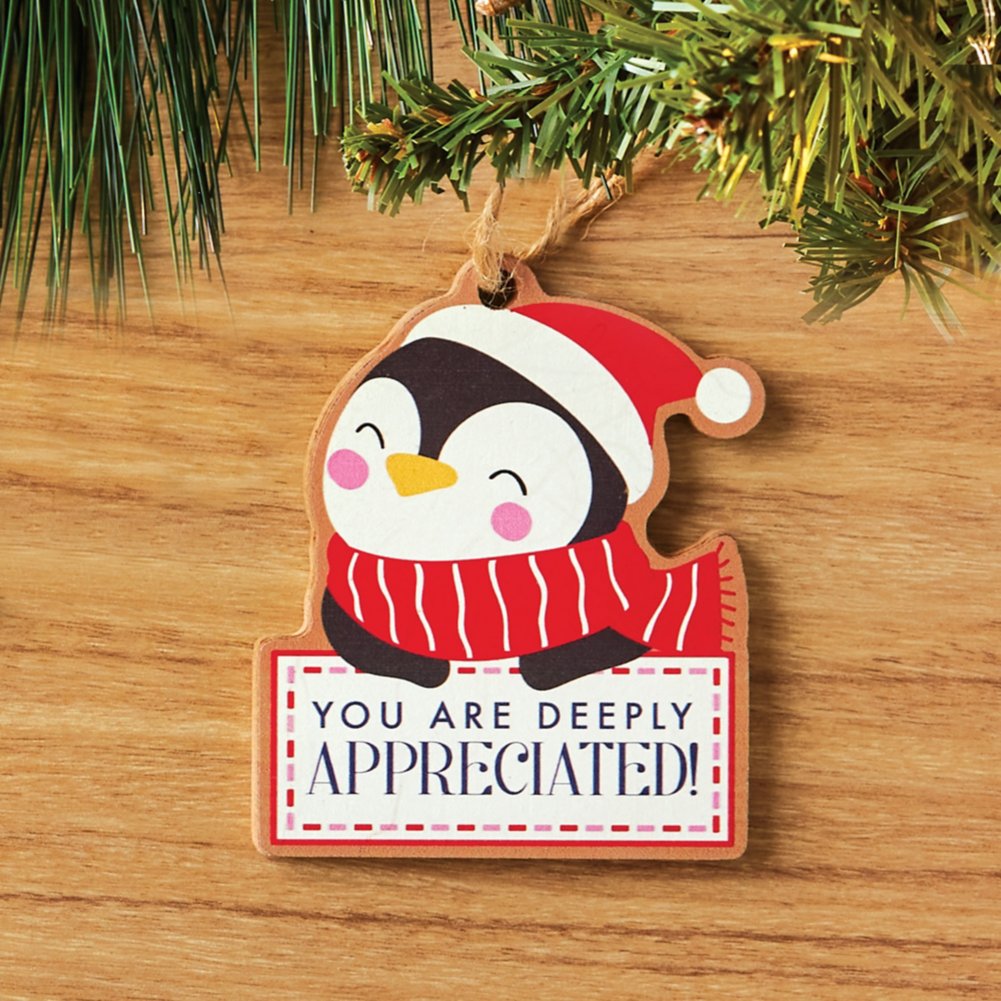 View larger image of Classic Wooden Ornament- Penguin: You Are Deeply Appreciated