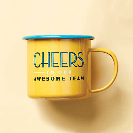 Deco the Halls Two-Tone Mug - Cheers to Our Awesome Team