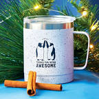 View larger image of Holiday Adventure Speckled Campfire Mug- Penguin