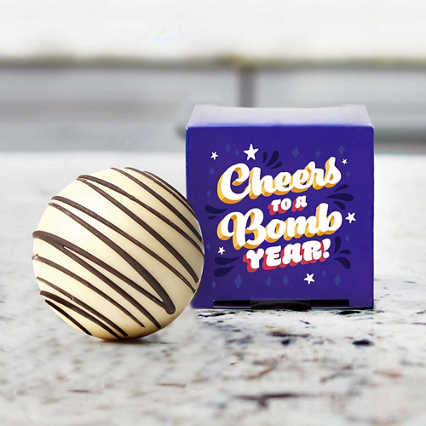 Chocolate Swirl Cocoa Bomb - Cheers to a Bomb Year