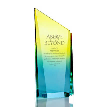Ombre Acrylic Trophy Collection - Slanted Rectangle