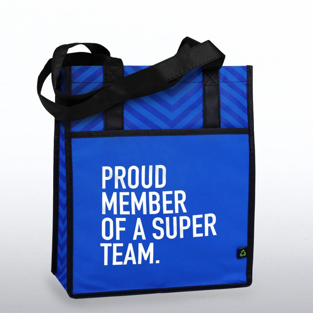 View larger image of Chevron Shopper Tote - Proud Member of a Super Team