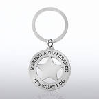 View larger image of Nickel-Finish Key Chain - Making a Difference is What I Do