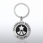 View larger image of Nickel-Finish Key Chain -  Leadership Begins with Me