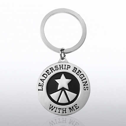 Nickel-Finish Key Chain -  Leadership Begins with Me