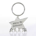 View larger image of Nickel-Finish Key Chain - Team Star: Making the Difference