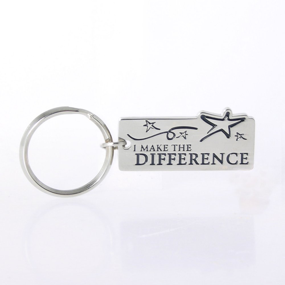 View larger image of Nickel-Finish Key Chain - I Make the Difference