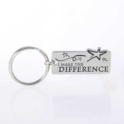 Nickel-Finish Key Chain - I Make the Difference