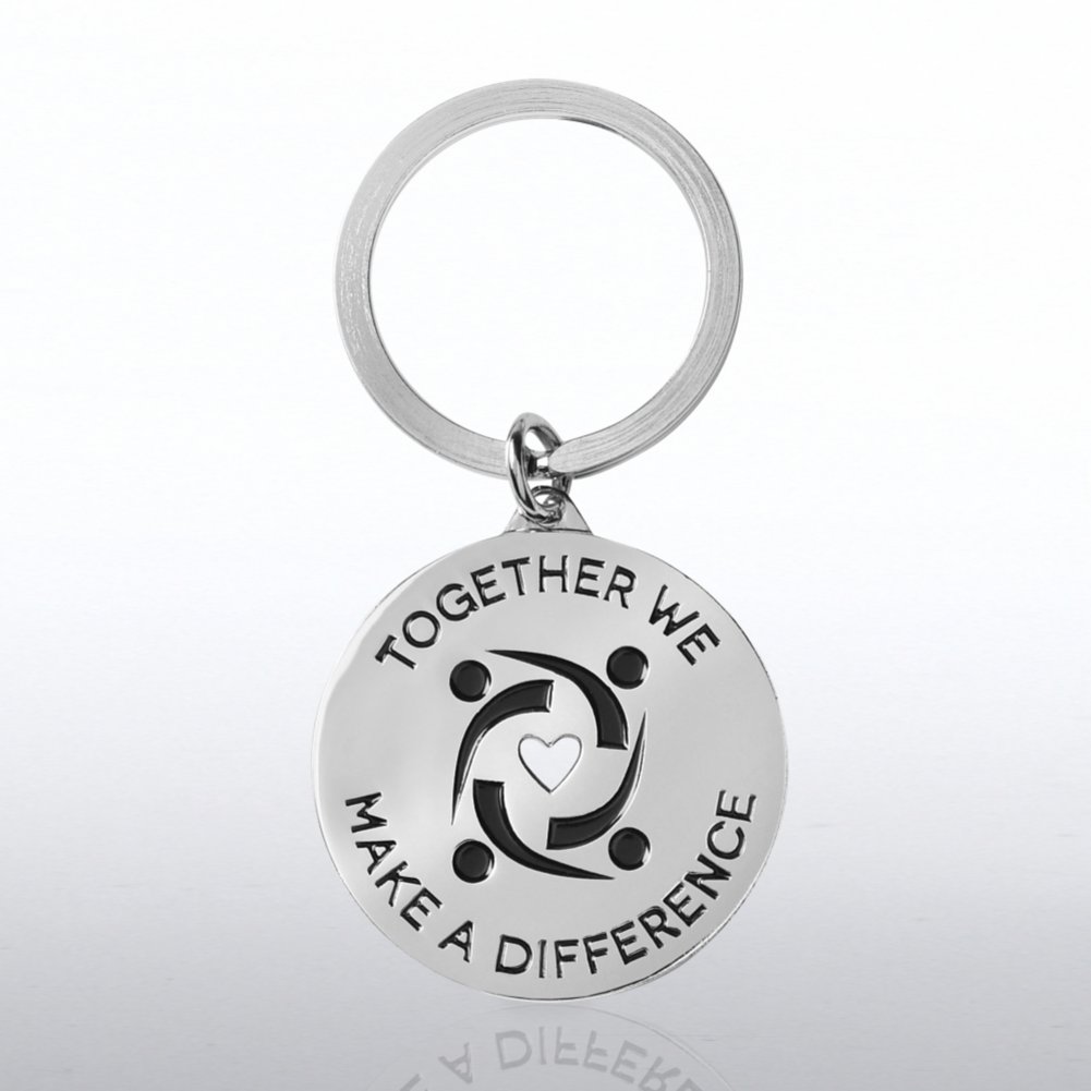 View larger image of Nickel-Finish Key Chain - Together We Make a Difference
