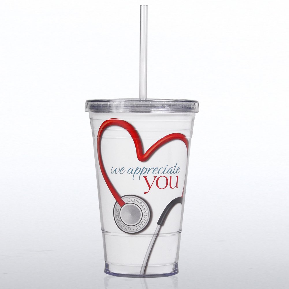 View larger image of Twist Top Tumbler - Stethoscope: We Appreciate You