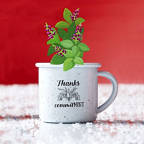 View larger image of Mini Classic Campfire Mug Planters - Thanks for Your CommitMint