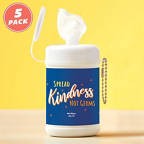 View larger image of Carry On Sanitizing Wipe Keychain - 5pk - Spread Kindness